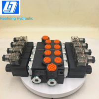 Dispositif de commande à distance sans fil équipé, 4 bobines, 50L/min, électrovanne directionnelle hydraulique à double action 12V/24V