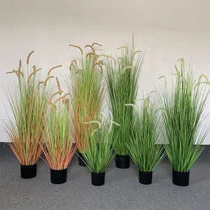 Cheap Artificial 60/90/120cm Decorative Onion Grass Plant Potted artificial grass long style Realistic Artificial Grass