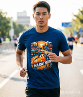T-shirt personnalisé avec logo OEM pour hommes, vente en gros, polyester et élasthanne, t-shirt de course à séchage rapide, t-shirt de sport, t-shirt par sublimation