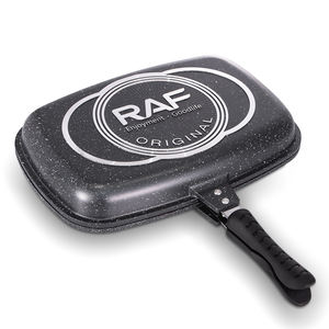 RAF doppio lato Non aderente teglia griglia padella per arrostire la frittura e la cottura con bordo sigillato e manico resistente al calore - Product Image 3