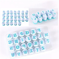 Moules à embosser et à découper en plastique pour gâteaux, 26 pièces, lettres majuscules et minuscules et chiffres, avec ressorts