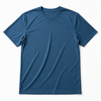T-shirt en denim rétro uni, coupe décontractée, teint en pièce, style streetwear, pour marque privée, vente en gros, fournisseur en vogue