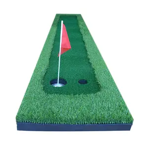 Estilizador de golfe profissional, tapete de treinamento massageador verde para golfe em ambientes internos e externos 300cm x 50cm