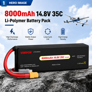 Harga Terjangkau Teknologi Baru Baterai Lithium UAV Isi Ulang 8000mAh Semi Solid State 4s Paket Baterai Drone untuk Drone - Product Image 2