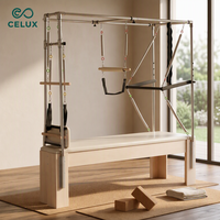 Baril d'escalade Pilates Celux Premium en bois d'érable massif avec structure métallique robuste, équipement de studio professionnel