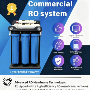 ระบบกรองน้ำแบบ Reverse Osmosis ความจุสูง 800 GPD พร้อมถังคาร์บอนแบบไม่ใช้ถังเก็บน้ำ 5 ขั้นตอน ระบบทำความสะอาดตัวเอง สำหรับใช้งานกลางแจ้ง ปริมาณน้ำไหล 800 GPD - Product Image 5