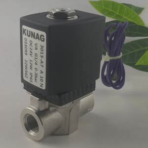 Válvula Solenoide Kunag 3013-A7 G1/4 DC24V 10N de Alta Temperatura, Resistente a la Corrosión, Tipo Rápido - Product Image 1