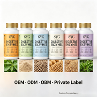 Enzymes digestives à base de plantes, capsules de bien-être quotidien, 60 capsules, prix d'usine en marque privée, OEM ODM, vente en gros
