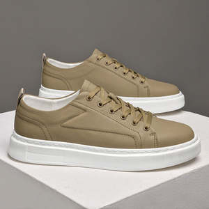 Baskets décontractées en cuir pour hommes 2025 – Chaussures en cuir blanc pour hommes en cuir de vachette pleine fleur véritable – Collection Automne - Product Image 4