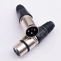 Connecteurs de microphone XLR mâle-femelle à trois broches, contacts en cuivre nickelé, fiches audio pour batterie au lithium, modèle personnalisé