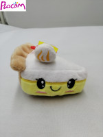 Porte-clés en peluche personnalisé en usine, adorable porte-clés en peluche en forme de glace, de beignets et de gâteaux, porte-clés en peluche de dessin animé, collations pour enfants, jouets en peluche pour la décoration de sac