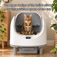 Prix d'usine, bac à litière automatique rond pour chat, capacité 80L, durable, anti-odeur, hygiénique, avec sacs et tapis pour plusieurs chats