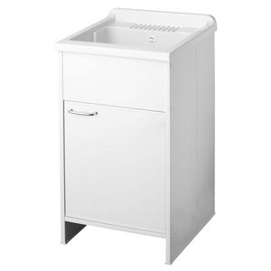 Lavabo avec meuble en PVC et planche de rangement de 45x50cm - Product Image 1