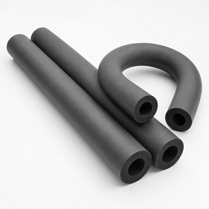 Tubo de Aislamiento de Espuma de Goma NBR PVC <span class=keywords><strong>para</strong></span> Tuberías de Aire Acondicionado, Tubo de Aislamiento Térmico Elastomérico de Celda Cerrada al por Mayor - Product Image 1