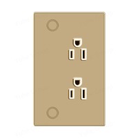 Prise murale intelligente avec ports USB, 2 prises, panneau en verre trempé, contrôle Wi-Fi, usage résidentiel