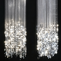 Rideau de perles en cristal argenté de luxe avec paillettes en disques acryliques pour décoration suspendue de plafond de scène de mariage, rideau scintillant