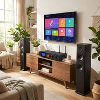 Penguat Daya KTV TL-K430 6 Sumber Input Optik Koaksial AUX1 AUX2 USB WAV FLAC Lossless 4 8 Ohm untuk Penggunaan di Rumah/Kamar