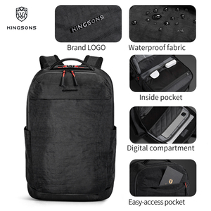Mochila de Nailon 420D Resistente al Agua, Bolsa de Viaje Resistente a Desgarros con Compartimento para Portátil, Cierre Impermeable para <span class=keywords><strong>Viajes</strong></span> Diarios - Product Image 2