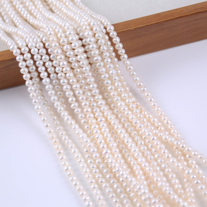 4-5mm White Natural <b>Freshwater</b> <b>Pearl</b> String Double-Sided Light <b>Pearl</b> Straight Hole Scattered Bead for DIY Necklace <b>Bracelet</b> - Product Image 4