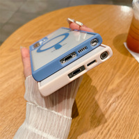 Casing Ponsel Magnetik Transparan Mewah untuk Samsung Galaxy S25 S24 Ultra S23 S22 S21 Matte Glossy Frosted Anti Benturan Pelindung Belakang
