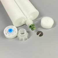 Usine directe 1:1 AC 400mL PP PBT 2K type C côte à côte en plastique époxy double AB colle adhésive deux parties cartouche bouteille vide