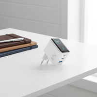 Chargeur rapide USB intelligent KYT 67W GaN PD 3.0 OTP pour ordinateur portable et téléphone portable avec affichage numérique