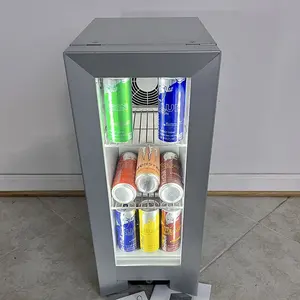 Mini refrigerador compacto comercial de bebidas, refrigerador fino de 16l
