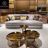 Canapés design Medusa Carezza Italie pour salon, style moderne, en velours, canapé sectionnel 3 places en tissu, meubles de luxe