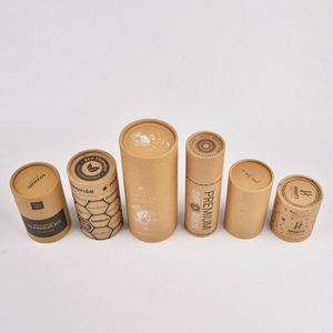 Customized Printing Packaging Round Cylinder Kraft Paper Tube Kraft Cosmetics <b>Gift</b> Paper Tube <b>Box</b> Packaging - Product Image 3