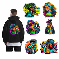Autocollants Hip Hop, autocollants thermocollants pour vêtements, tee-shirt, sweat-shirt, patch DIY, imperméable