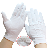 Gants en coton pur écologiques réutilisables antidérapants avec perles, épais et respirants, pour le printemps et l'automne, anti-coupure