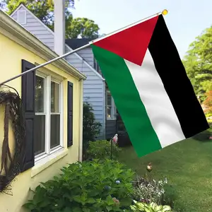 Huiyi individuelle Palästina-Flagge 3 × 5 Fuß 90 × 150 cm Palästina Länderflagge zur Werbung und Werbung