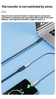 Câble d'extension USB-C coudé 20 Gbit/s avec conducteur en cuivre étamé, transfert de données rapide mâle-femelle, charge rapide, câble PVC pour hub VR