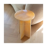 Table basse d'appoint en marbre naturel sur mesure, table d'appoint moderne de luxe en marbre pour salon, villa, hôtel, mobilier de maison