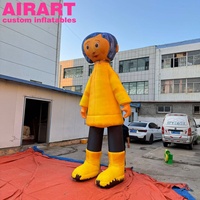 Fille gonflable décorative de la publicité, fille gonflable mignonne de bande dessinée pour l'événement