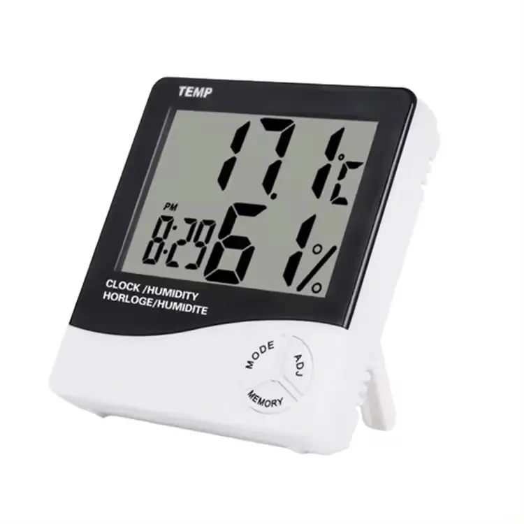 Thời gian dài phổ biến trong nhà LCD điện tử nhiệt độ độ ẩm Meter Nhiệt kế kỹ thuật số ẩm kế đồng hồ