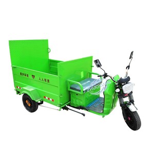 Triciclo Eléctrico de Basura Personalizado con 4 Contenedores, Plataforma Plana, Capacidad de Carga de 100-200 kg y Autonomía de 50-70 km para la Comunidad Urbana - Product Image 6