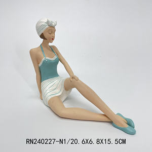 Estatuas Naturales, Moldes de Resina, Artesanía, Escultura de <span class=keywords><strong>Chica</strong></span> Sexy en Traje de Baño en <span class=keywords><strong>la</strong></span> Playa, Figura Decorativa para Habitación - Product Image 5