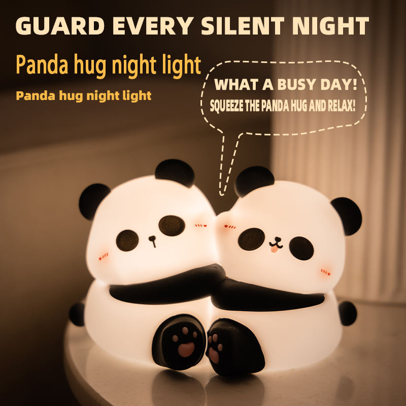 Cute Panda Night Light Soft LED Glow for Kids' Bedrooms Children Night Light