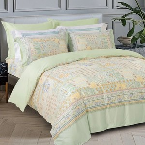 Elegante Juego de Ropa de Cama Moderna con Estampado de Plantas, Tamaño King, 2 Fundas de Almohada, Color Plateado, TENCELT, Duradero, de Lujo, Relleno de Poliéster - Product Image 4