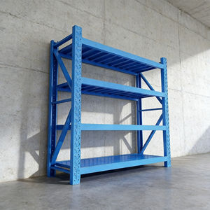 热销低价中型金属货架批发价钢制储物架适用于车库和仓库使用 - Product Image 1