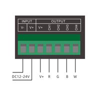 Contrôleur DMX512 PWM 4 canaux 8A de haute qualité Lampow avec affichage numérique pour bande RGBW anode commune 192W max 30m Garantie 3 ans