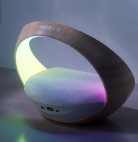 2026 nouvel an excellents cadeaux conception multifonction chargeur sans fil chevet rvb lampe de table avec réveil et haut-parleur de musique