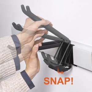 Support mural de rangement pour <span class=keywords><strong>ski</strong></span> JH-Mech, pour la maison et le garage, snowboard, 6 crochets, rails, organisateur mural pour outils de jardin - Product Image 4