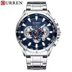 Montre Homme CURREN 8363 Nouvelle Collection Tendance, Montre-Bracelet à Quartz Sportive avec Chronographe, Bracelet en Acier Inoxydable, Idéale pour les Affaires - Product Image 3