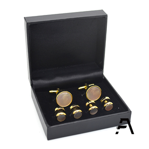 6PCS đơn giản phong cách hình chữ nhật hình dạng Khuy măng sét và đinh tán Hộp quà tặng đồ trang sức - Product Image 6