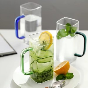 Gobelets recyclables de 400 ml, prêts à être expédiés, tasses à café, verres à jus, verres à café, gobelets à eau avec poignée colorée - Product Image 1