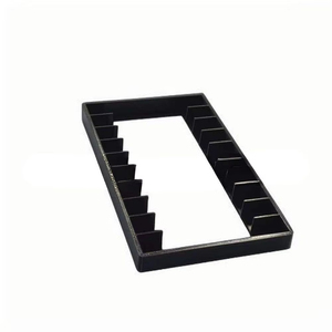 Support de rangement de cassettes audio de bureau avec fentes indépendantes pour l'affichage en boutique rétro et l'organisation à domicile, en plastique ABS noir - Product Image 3