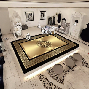 Tapis de maison moderne géométrique imprimé en 3D sur mesure, Dubai, lavable en machine, polyester, velours, antidérapant - Product Image 3