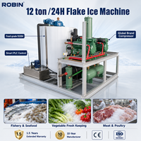Machine à glace en flocons 12 tonnes, écoénergétique, entièrement automatique, pour la conservation du poisson